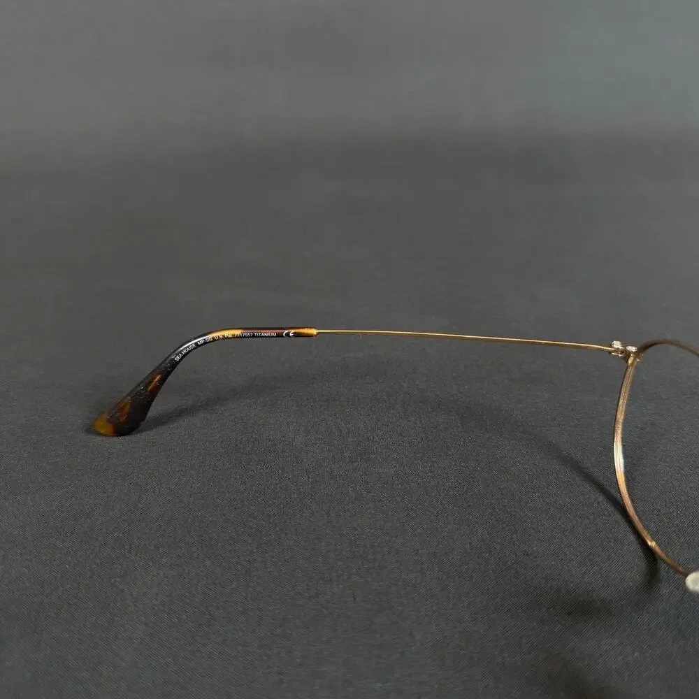 Maui Jim Sea House MJ772-16 60/15-143 Gold Titanium Aviator Eyeglasses OnlyFrame